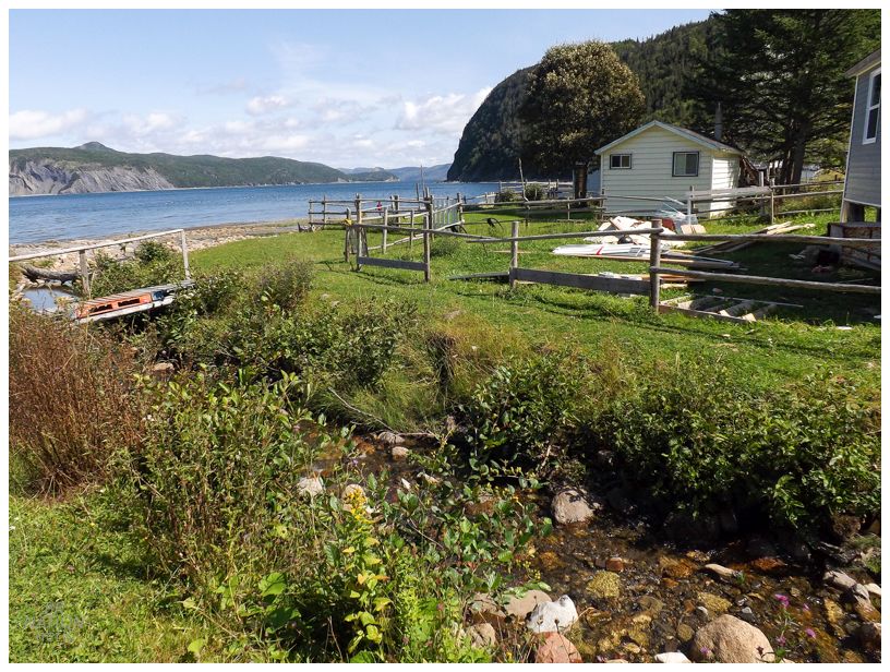 looking back across the creek with the scenic bay in the background